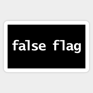 False Flag Typography White Text Magnet